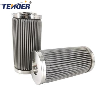 Pleated wire mesh filter element