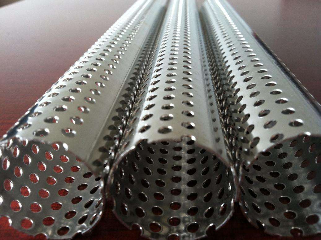 Perforated metal filter tube